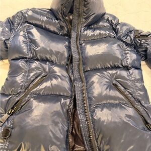 SAM. Glossy Navy Puffer Jacket